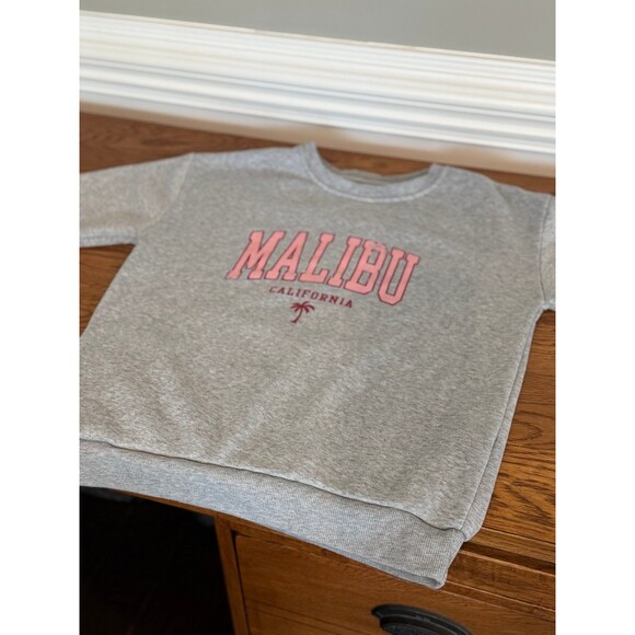 Tops - Malibu California, Womens Small Gray Sweatshirt, (Sz Small) Clothing